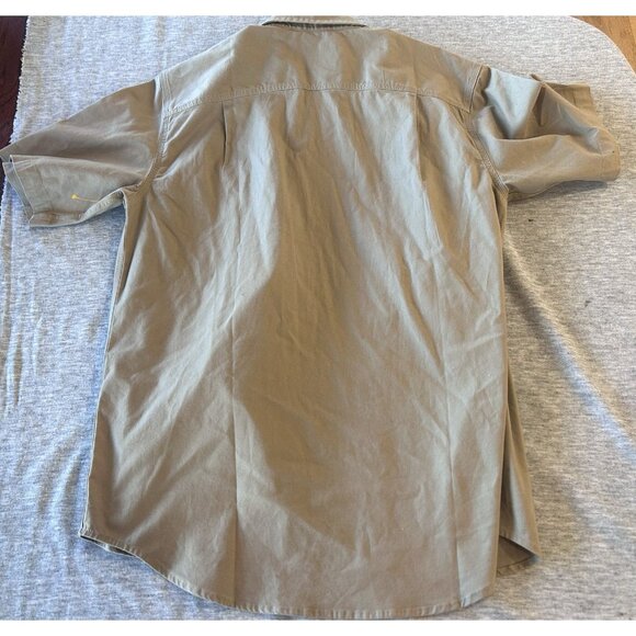 Carhartt Rugged Flex Relaxed Fit Button Down Shirt Men's Size M Short-Sleeve Bei - Picture 10 of 10